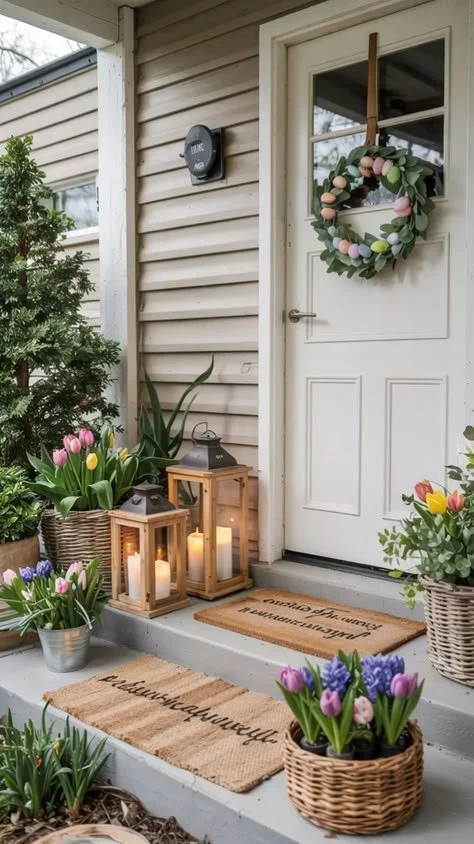 Easter Decor Ideas That Transition to Spring 2026: Welcoming Spring Easter Front Porch Easter decor ideas for a spring-themed front porch 2026