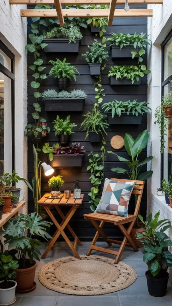 Stunning vertical garden showcasing indoor and outdoor plant wall ideas.